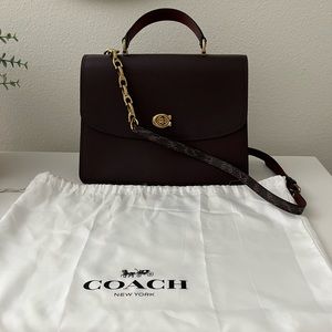 Beautiful fall burgundy Coach handbag